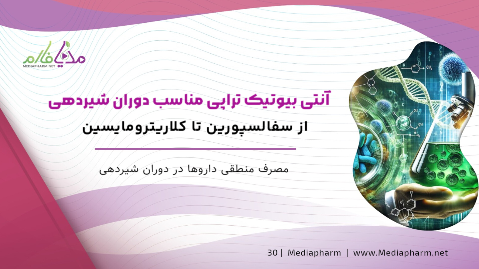 آنتی بیوتیک تراپی مناسب دوران شیردهی از سفالوسپورین تا کلاریترومایسین