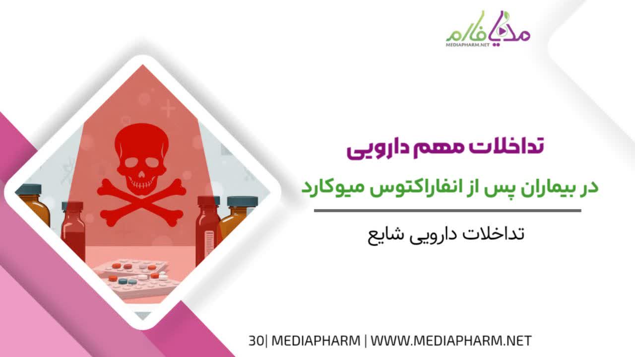 مقاله آموزشی تداخلات مهم دارویی در بیماران پس از انفارکتوس میوکارد